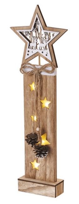 Emos LED lesena dekoracija - Zvezde
