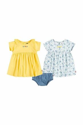 Obleka za dojenčka Levi's 2-pack - modra. Obleka za dojenčke iz kolekcije Levi's. Nabran model