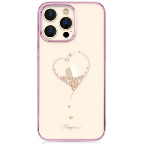Slomart kingxbar serija želja iPhone 14 pro case okrašen s kristali roza