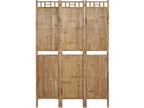 VIDAXL Paravan 3-delni iz bambusa 120x180 cm