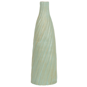 Beliani Okrasna vaza svetlo zelene barve 54 cm FLORENTIA