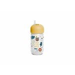 Suavinex Forest Straw Trainer Cup steklenička za otroke s slamico 18 m+ Yellow 340 ml