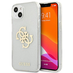 Guess GUHCP13SPCUGL4GTR iPhone 13 mini 5,4" prozoren trdi ovitek Glitter 4G Big Logo