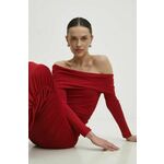 Obleka Answear Lab rdeča barva - rdeča. Obleka iz kolekcije Answear Lab. Model izdelan iz tanke, elastične pletenine. Zelo elastičen material zagotavlja popolno svobodo gibanja.
