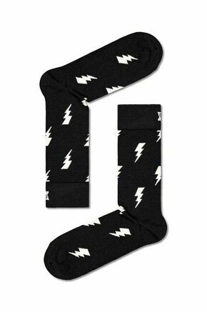 Nogavice Happy Socks Flash Sock črna barva - črna. Nogavice iz kolekcije Happy Socks. Model izdelan iz elastičnega