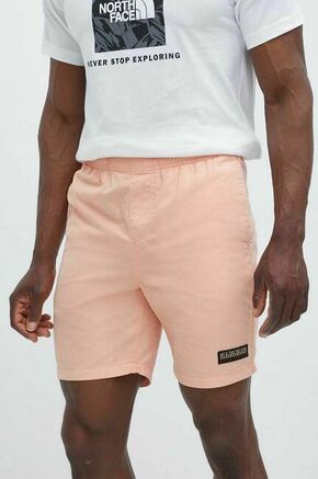 Bombažne kratke hlače Napapijri N-Boyd roza barva