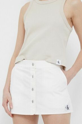 Krilo Calvin Klein Jeans bela barva - bela. Krilo iz kolekcije Calvin Klein Jeans. Model ravnega kroja