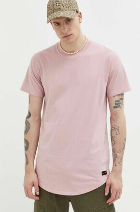 Bombažna kratka majica Hollister Co. roza barva - roza. Ohlapna kratka majica iz kolekcije Hollister Co.