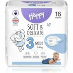 BELLA Baby Happy Soft&amp;Delicate Size 3 MIdi plenice za enkratno uporabo 5-9 kg 16 kos
