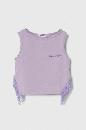 Otroški top Pinko Up vijolična barva - vijolična. Otroške top iz kolekcije Pinko Up. Model izdelan iz pletenine. Model iz izjemno udobne tkanine z visoko vsebnostjo bombaža.