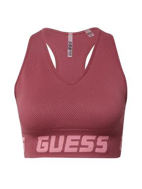 Športni modrček Guess roza barva - roza. Športni nedrček iz kolekcije Guess. Model izdelan iz udobnega materiala.