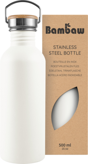 "Bambaw Steklenica iz nerjavečega jekla za večkratno uporabo - Polar White"