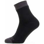 Sealskinz Waterproof Warm Weather Ankle Length Sock Black/Grey S Kolesarske nogavice