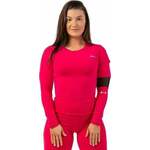 Nebbia Long Sleeve Smart Pocket Sporty Top Pink M Fitnes majica
