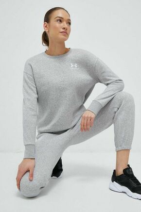 Under Armour Pulover Essential Fleece Crew-GRY XS