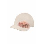 Otroška bombažna bejzbolska kapa Jamiks ODETTE roza barva - roza. Otroška kapa iz kolekcije Jamiks. Model izdelan iz pletenine z nalepko pletenine.