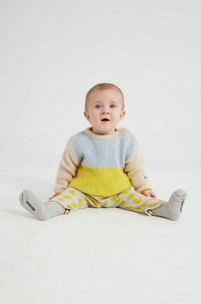 Pulover za dojenčka Bobo Choses - modra. Pulover za dojenčka iz kolekcije Bobo Choses. Model izdelan iz vzorčaste pletenine.