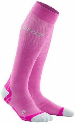 CEP WP207Y Compression Tall Socks Ultralight Pink/Light Grey II Tekaške nogavice