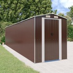vidaXL Vrtna lopa temno rjava 192x855x223 cm pocinkano jeklo