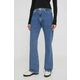 Kavbojke Calvin Klein Jeans ženski - modra. Kavbojke iz kolekcije Calvin Klein Jeans bootcut kroja, z visokim pasom. Model izdelan iz enobarvnega denima.