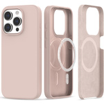 Tech-protect Silicone MagSafe ovitek za iPhone 15 Pro Max, roza