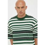 Bombažna kratka majica Marc O'Polo DENIM zelena barva - zelena. Kratka majica iz kolekcije Marc O'Polo, izdelana iz pletenine, prijetne na optip. Model iz izjemno udobne bombažne tkanine.