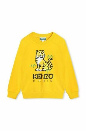 Otroški bombažen pulover Kenzo Kids rumena barva - rumena. Otroški pulover iz kolekcije Kenzo Kids