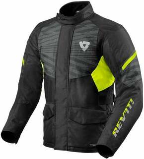Rev'it! Jacket Duke H2O Black/Neon Yellow L Tekstilna jakna