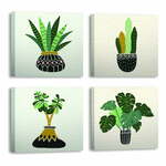 Slike v kompletu 4 ks 30x30 cm Plants – Wallity