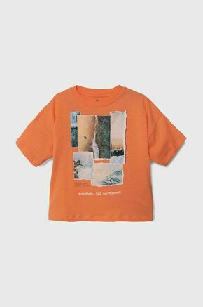 Otroška bombažna kratka majica zippy oranžna barva - oranžna. Otroške kratka majica iz kolekcije zippy