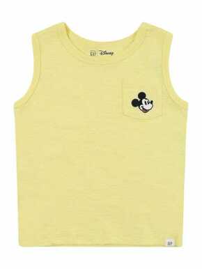 Otroška bombažna kratka majica GAP x Disney rumena barva - rumena. Otroška lahkotna kratka majica iz kolekcije GAP