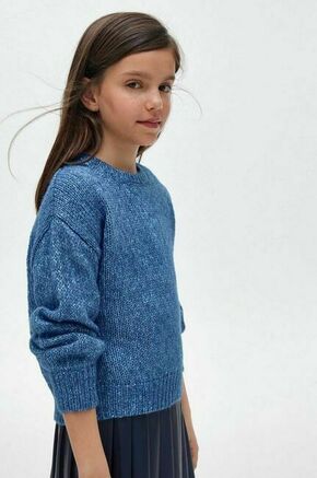 Otroški pulover Mayoral - modra. Otroške Pulover iz kolekcije Mayoral. Model izdelan iz enobarvne pletenine. Model iz tkanine