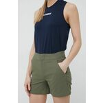 Pohodne kratke hlače Columbia Firwood Camp Ii ženske, zelena barva, - zelena. Pohodne kratke hlače iz kolekcije Columbia. Model izdelan iz vodoodpornega materiala, ki ščiti pred soncem.