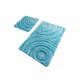 Komplet 2 turkiznih kopalnih podlog Confetti Bathmats Wave Turquois