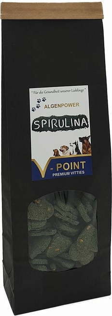 V-POINT SPIRULINA &amp; Moringa Alga Power - Premium Vitties za pse - 200 g