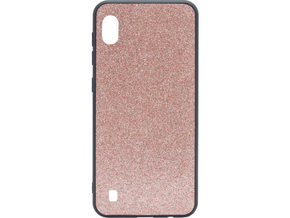 Chameleon Samsung Galaxy A10 - Gumiran ovitek z bleščicami (PCB) - roza-zlata