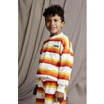 Otroški bombažen pulover Mini Rodini Stripe oranžna barva - oranžna. Otroški pulover iz kolekcije Mini Rodini. Model izdelan iz vzorčaste pletenine.