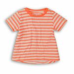 Majica za deklice s kratkimi rokavi, Minoti, 2SLUBT18, oranžna - 104/110