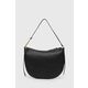 Usnjena torbica Coccinelle črna barva - črna. Srednje velika nakupovalna torbica iz kolekcije Coccinelle. Model na zapenjanje, izdelan iz naravnega usnja. Lahek in udoben model, idealen za vsakodnevno nošenje.
