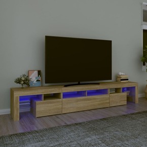 VidaXL TV omarica z LED lučkami sonoma hrast 230x36