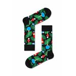 Nogavice Happy Socks Christmas Tree Decoration Sock črna barva - črna. Nogavice iz kolekcije Happy Socks. Model izdelan iz elastičnega, vzorčastega materiala.
