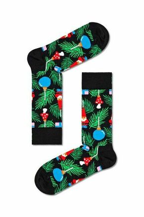 Nogavice Happy Socks Christmas Tree Decoration Sock črna barva - črna. Nogavice iz kolekcije Happy Socks. Model izdelan iz elastičnega