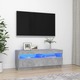 vidaXL TV omarica z LED lučkami betonsko siva 100x35x40 cm