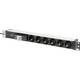 Digitus PDU 19" napajalna letev, aluminijasta, 6x Schuko, 2m kabel, Unischuko vtič