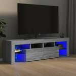 shumee TV omarica z LED lučkami siva sonoma 140x36,5x40 cm
