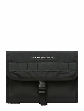 Kozmetična torbica Tommy Hilfiger črna barva - črna. Kozmetična torbica iz kolekcije Tommy Hilfiger. Model izdelan iz tekstilnega materiala.