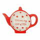 Rdeč/bel keramičen pladenj za odlaganje čajnih vrečk You are My Cup of Tea – Sass &amp; Belle
