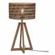 Črna/v naravni barvi namizna svetilka z bambusovim senčnikom (višina 53 cm) Java – Good&amp;Mojo