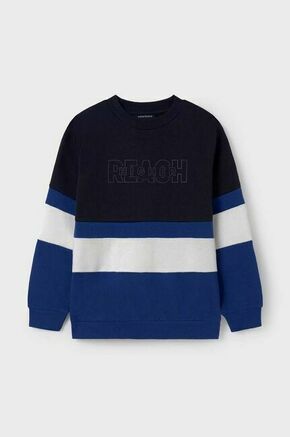 Otroški pulover Mayoral - modra. Otroški pulover iz kolekcije Mayoral. Model izdelan iz pletenine s potiskom.