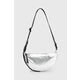 Torbica AllSaints Half srebrna barva - srebrna. Majhna torbica iz kolekcije AllSaints. Model na zapenjanje, izdelan iz tekstilnega materiala.